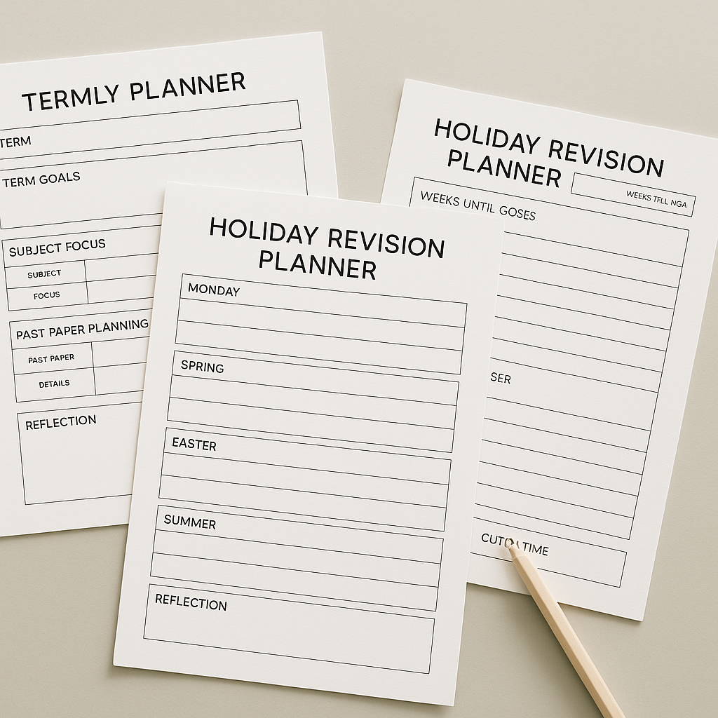 Printable Weekly GCSE Planner Sheets (Digital Download)