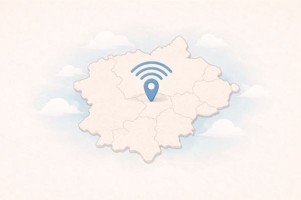 A map of West Yorkshire with a location pin dropped on it