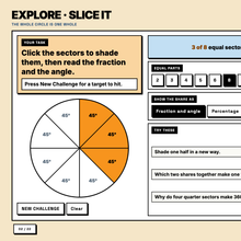Slice It explore tool, shading sectors of a circle