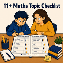 11+ maths topic checklist supporting parent and child revision