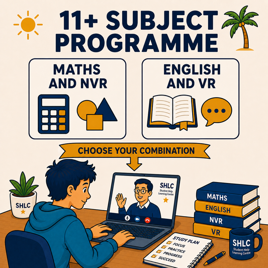 11+ Subject Programme | Maths+NVR or English+VR | SHLC