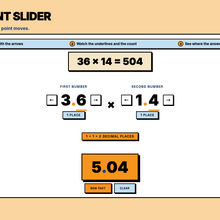 The Point Slider, an interactive tool for moving the decimal point