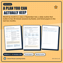 A month by month FSCE plan that builds to two 40 minute sessions a day, with timed papers in the last two months