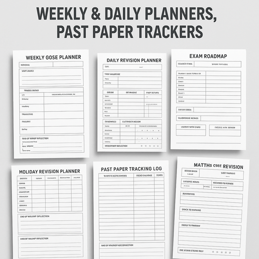 Printable Weekly GCSE Planner Sheets (Digital Download)