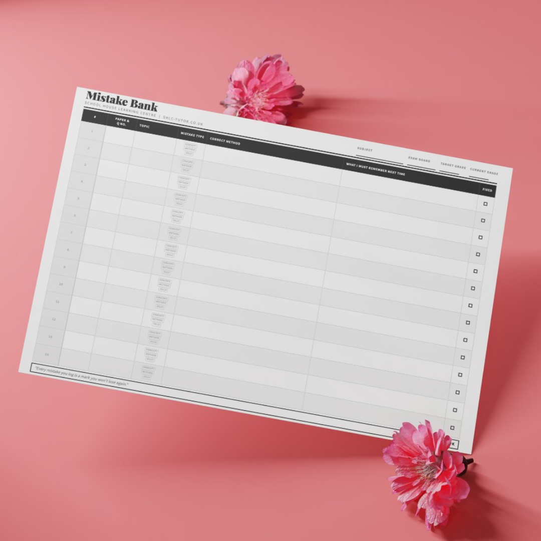 Printable GCSE & A-Level Revision Planner Sheets | 8 Sheet Pack | PDF Digital Download