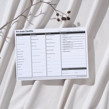 Pre-exam checklist sheet covering the night before, the morning of the exam and in the exam room