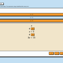 Explore sandbox, 3-step bar model builder in progress