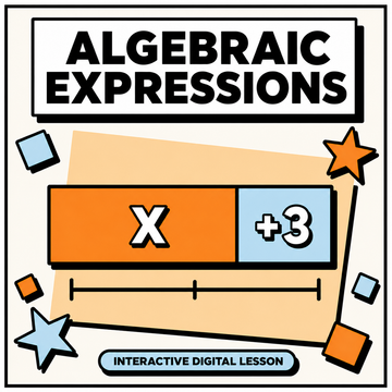 Writing Algebraic Expressions Mastery interactive digital lesson for 11+ and GCSE maths revision