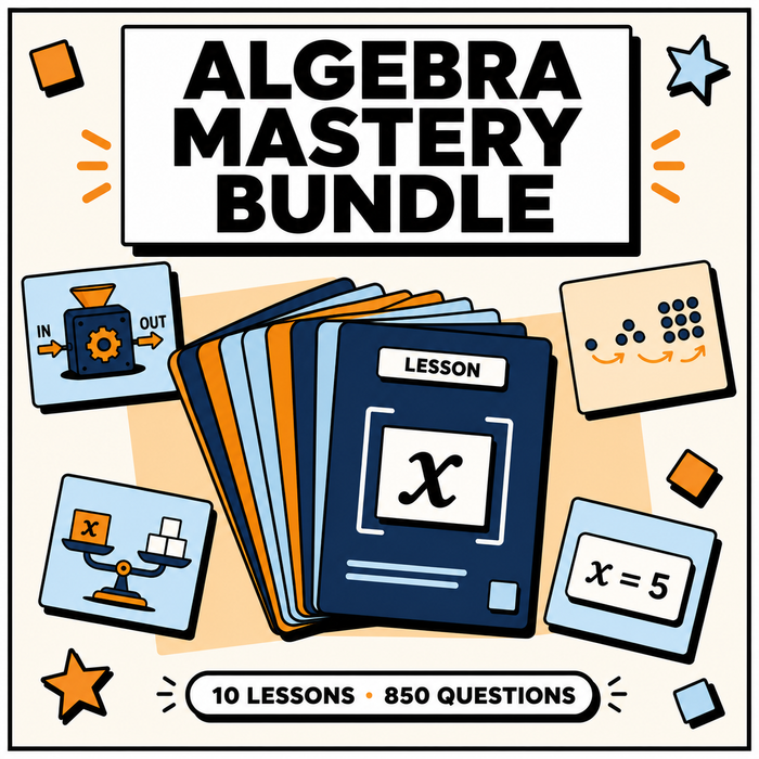 Algebra Mastery Bundle | 10 Interactive Digital Lessons | 60 Units, 850 Questions | 11+ & GCSE