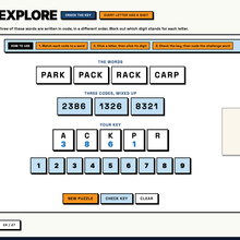 Crack the Key number code puzzle, matching each letter to its digit