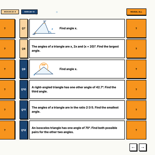 Hardest tier practice questions, answers hidden