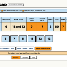 The averages grid tool, fill any missing statistic from the row