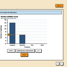 Plot It explore tool, moving a bar until it reads off at the right value