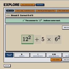 Explore page, First Operation Finder with the correct first step picked and the Think It Through panel filled in