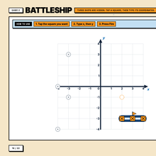Battleship game played by typing coordinates
