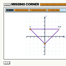 Missing Corner explore tool, tapping the corner that finishes an isosceles triangle