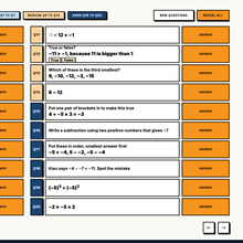 Hardest tier questions from the negative numbers lesson