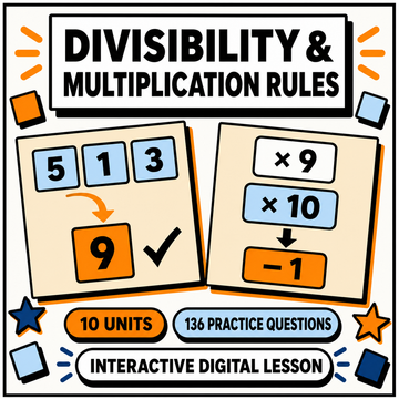 Divisibility and multiplication rules interactive maths lesson for 11 plus and GCSE