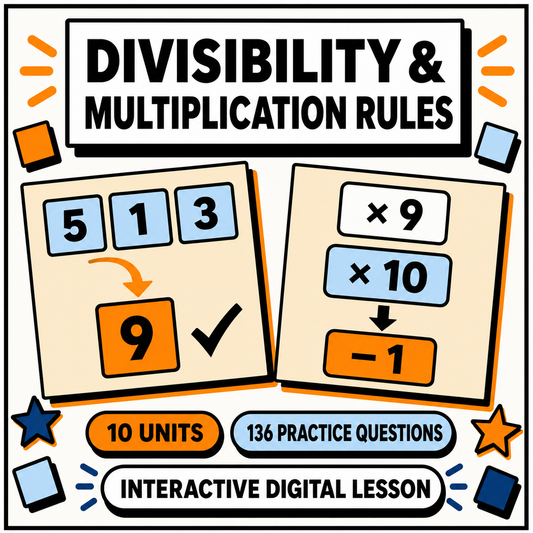 Divisibility and multiplication rules interactive maths lesson for 11 plus and GCSE
