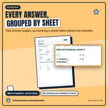 Answer pages for the free fractions worksheet pack, every answer grouped by topic and sheet