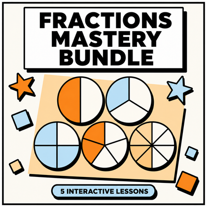 Fractions Mastery Bundle - 5 interactive digital lessons