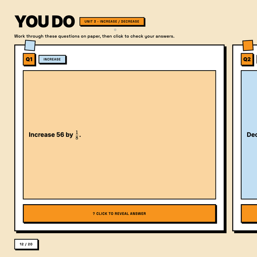 Fractions of Amounts Mastery | Interactive Digital Lesson | 5 Units, 80 Questions | 11+ & GCSE