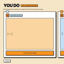 You Do practice question, Unit 2 Equivalent Fractions, answer hidden