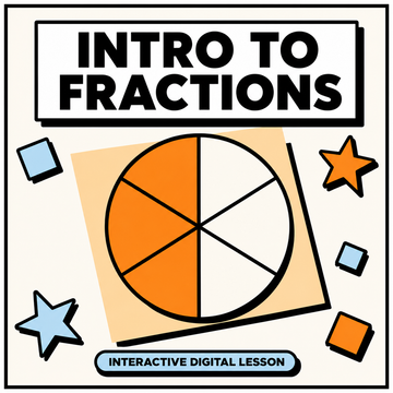 Intro to Fractions interactive digital lesson for 11+ and GCSE maths revision