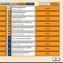 Hardest tier questions from the 20 question mixed challenge, answers hidden until clicked