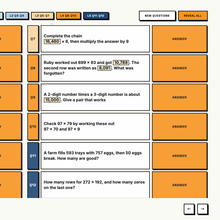 Hardest tier long multiplication questions with hidden answers