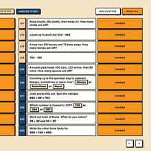 Hardest tier questions from the final challenge, spot the mistake and two-step word problems
