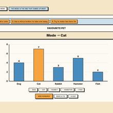 Explore tool where clicking bars changes which value is the mode