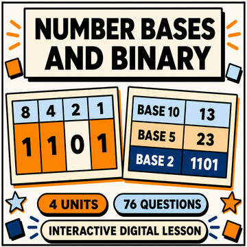 Number Bases and Binary interactive maths lesson for 11 plus and GCSE