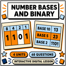Number Bases and Binary interactive maths lesson for KS2 and KS3