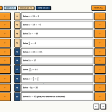 Hard tier questions Q15-20, mixed final challenge including fraction and decimal answers, answers hidden