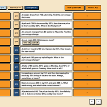 Hardest tier mixed percentage change questions