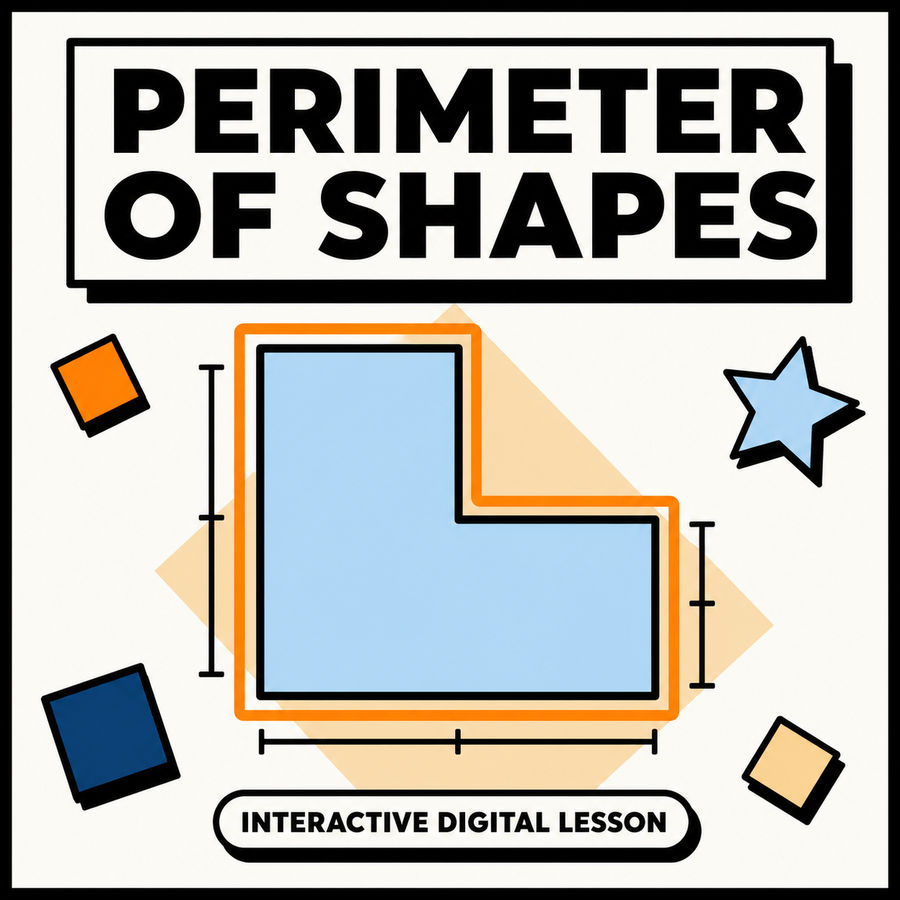 Perimeter of Shapes interactive digital lesson for 11+ and GCSE maths