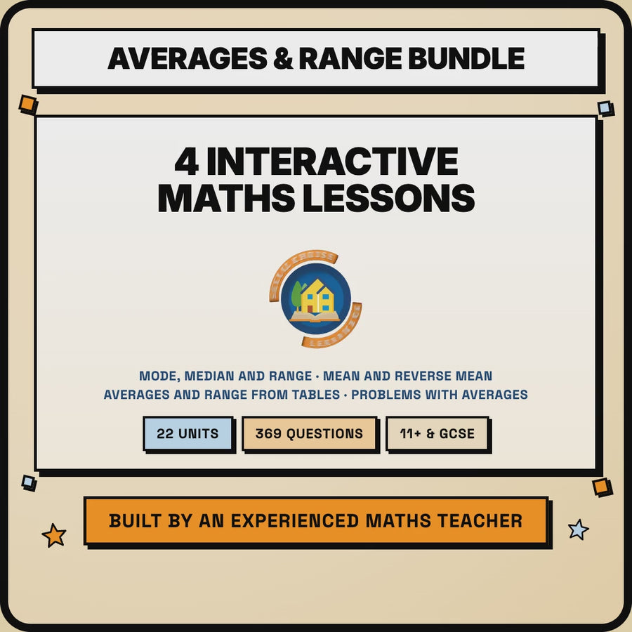 15 second preview of the Averages and Range Bundle lessons