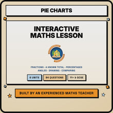15 second preview of the Pie Charts interactive lesson