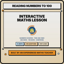 15 second preview of the Reading Numbers to 100 interactive maths lesson