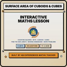 15 second preview of the Surface Area interactive digital lesson