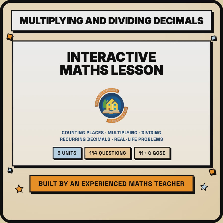 15 second preview of the Multiplying and Dividing Decimals interactive lesson