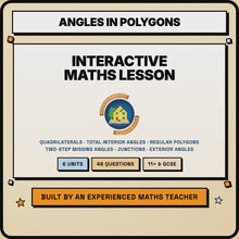 15 second preview of the Angles in Polygons interactive digital lesson