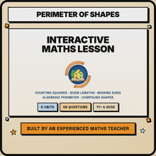15 second preview of the Perimeter of Shapes interactive digital lesson