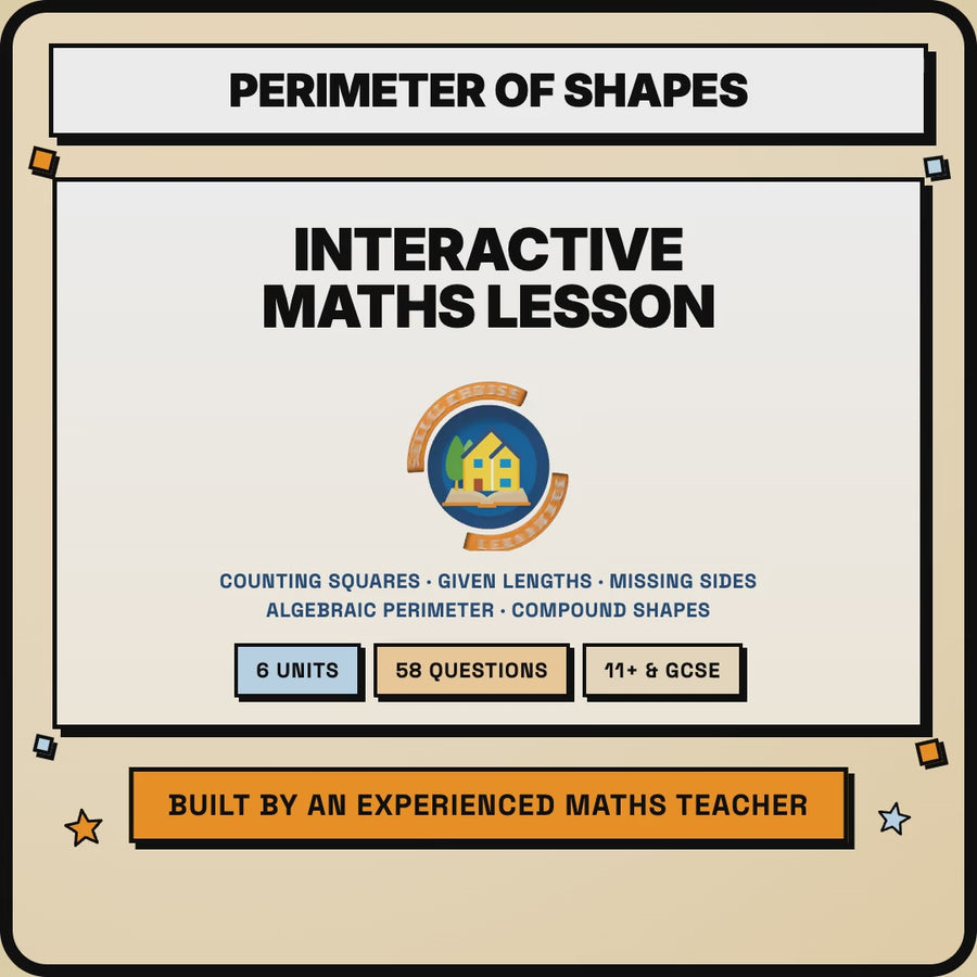 15 second preview of the Perimeter of Shapes interactive digital lesson