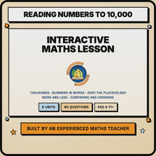 15 second preview of the Reading Numbers to 10,000 interactive lesson