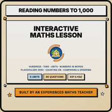 15 second tour of the Reading Numbers to 1,000 interactive lesson