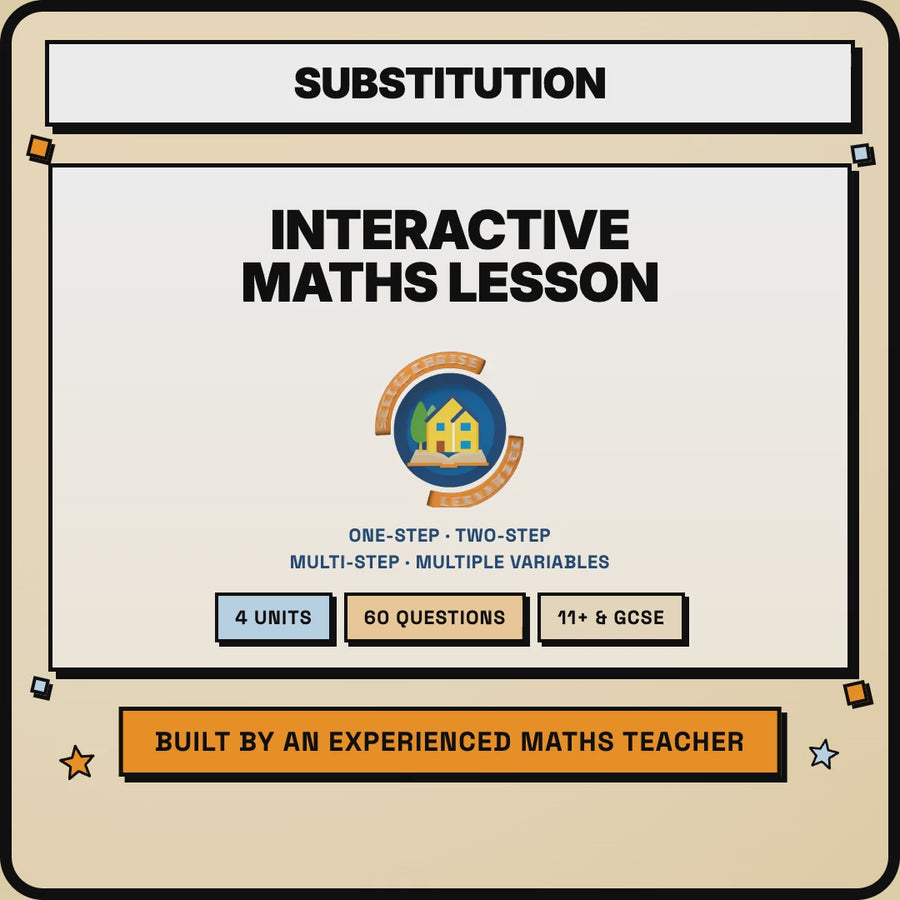 15 second preview of the Substitution interactive digital lesson