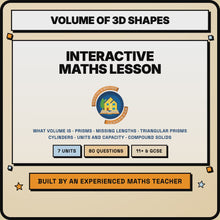 15 second preview of the Volume of 3D Shapes interactive digital lesson