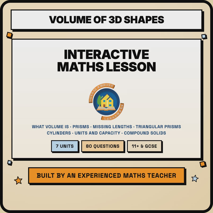 15 second preview of the Volume of 3D Shapes interactive digital lesson